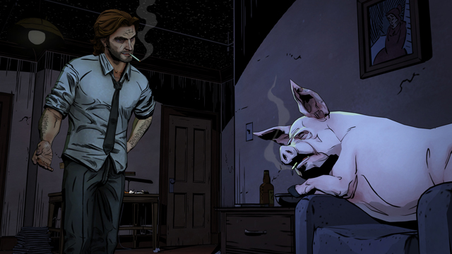 Bigby and Colin in Telltale Games' The Wolf Among Us, based on Bill Willingham's FABLES comics