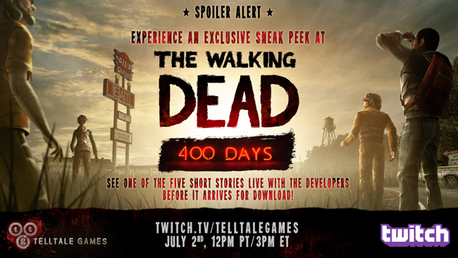 The Walking Dead: 400 Days sneak peek live on Twitch with Telltale Games