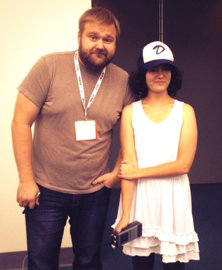 Robert Kirkman and Clementine cosplayer